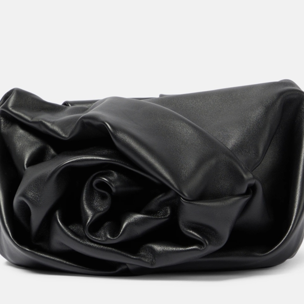 Burberry Black Rose Leather Clutch - Picture 3 of 8